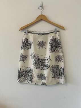 Harris Wallace Vintage Silk Toile Skirt | Size 6